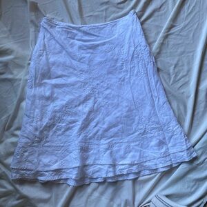 Saint tropes west size 10 cotton skirt with eyelet detail